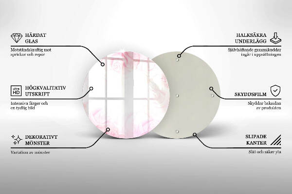 Grafkaars onderzetter Verfijnde rozen op de achtergrond