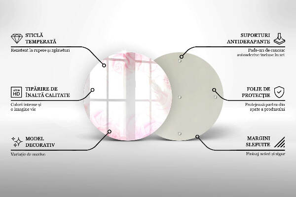 Grafkaars onderzetter Verfijnde rozen op de achtergrond