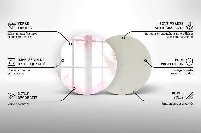 Grafkaars onderzetter Verfijnde rozen op de achtergrond