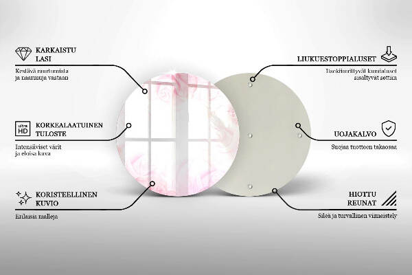 Grafkaars onderzetter Verfijnde rozen op de achtergrond
