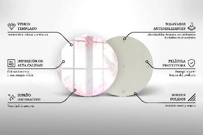 Grafkaars onderzetter Verfijnde rozen op de achtergrond