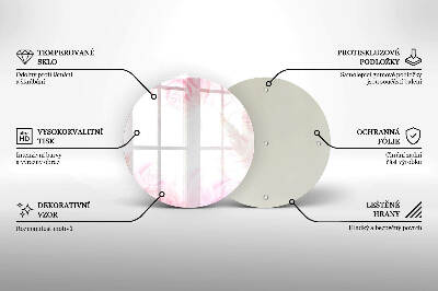 Grafkaars onderzetter Verfijnde rozen op de achtergrond