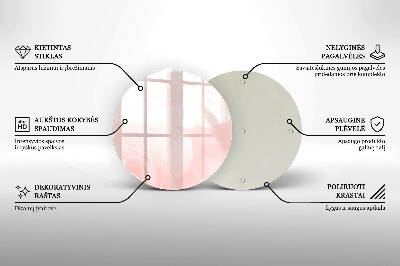 Glasplaat voor grafkaars Achtergrond met pastelkleurige rozen