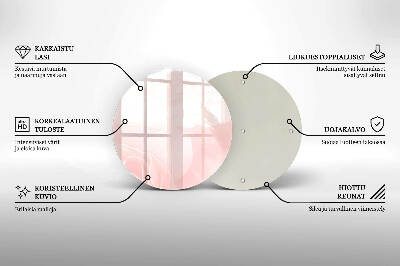 Glasplaat voor grafkaars Achtergrond met pastelkleurige rozen