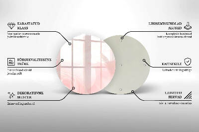 Glasplaat voor grafkaars Achtergrond met pastelkleurige rozen