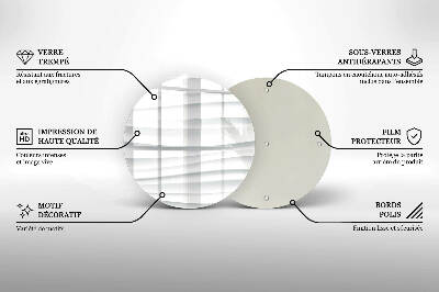 Glasplaat voor grafkaars Moderne structuur
