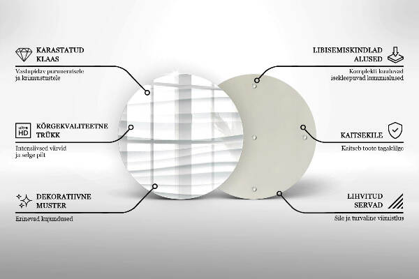 Glasplaat voor grafkaars Moderne structuur