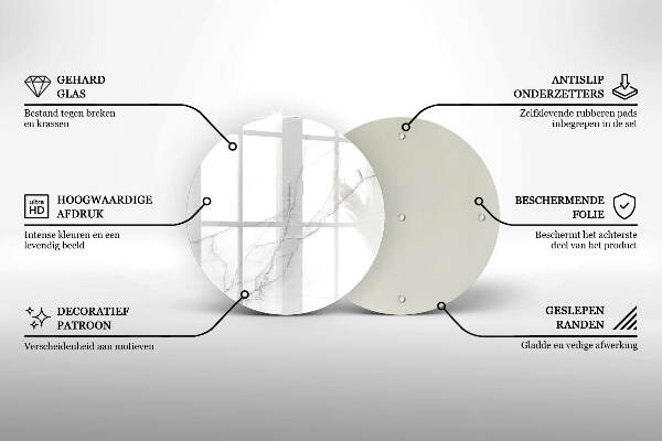 Grafkaars onderzetter Marmeren achtergrond