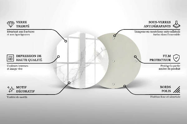 Grafkaars onderzetter Marmeren achtergrond