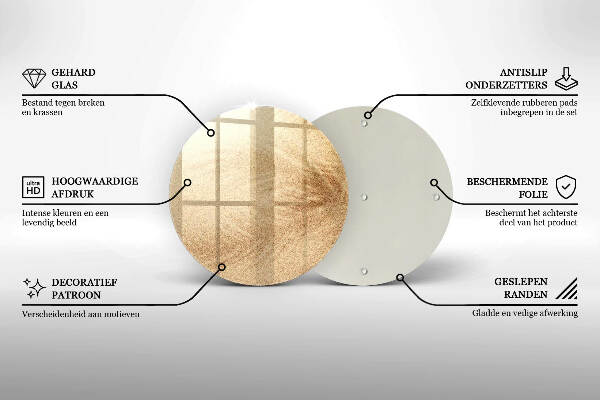Glasplaat voor grafkaars Zand