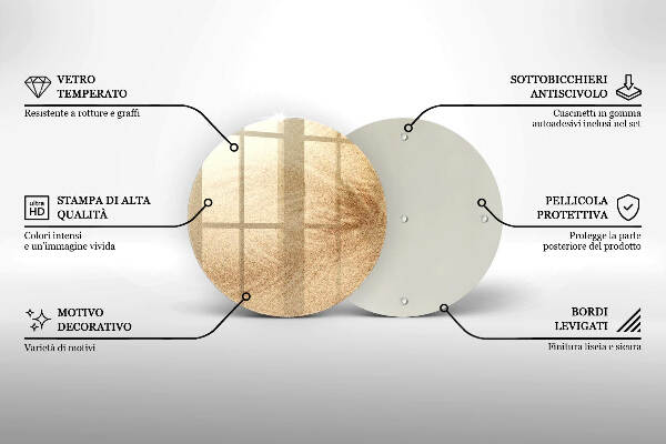 Glasplaat voor grafkaars Zand