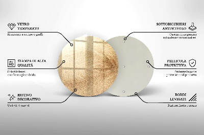 Glasplaat voor grafkaars Zand