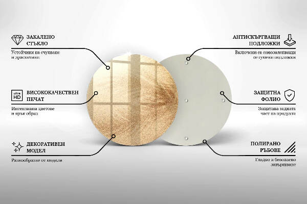 Glasplaat voor grafkaars Zand
