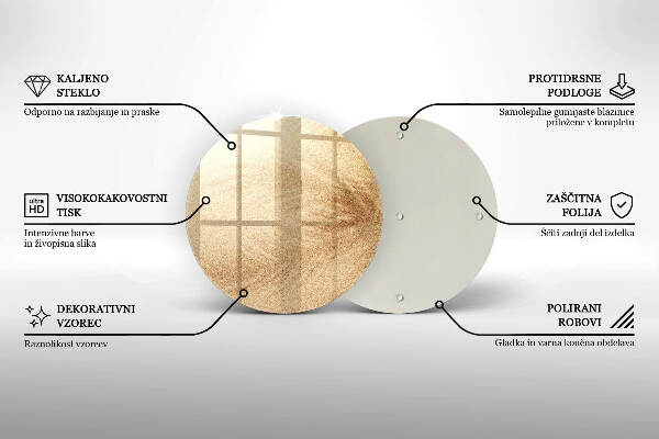 Glasplaat voor grafkaars Zand
