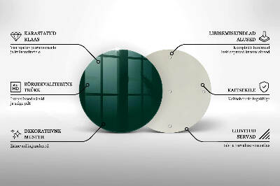 Glasplaat voor grafkaars Groene kleur