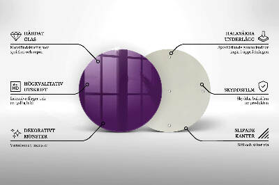 Glasplaat voor grafkaars Violet