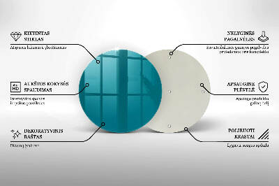 Glasplaat voor grafkaars Turkooiskleur