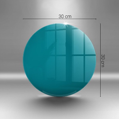 Glasplaat voor grafkaars Turkooiskleur