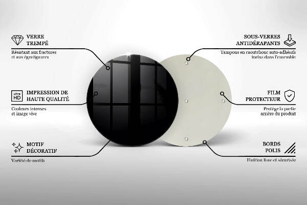 Grafkaars onderzetter Zwarte kleur