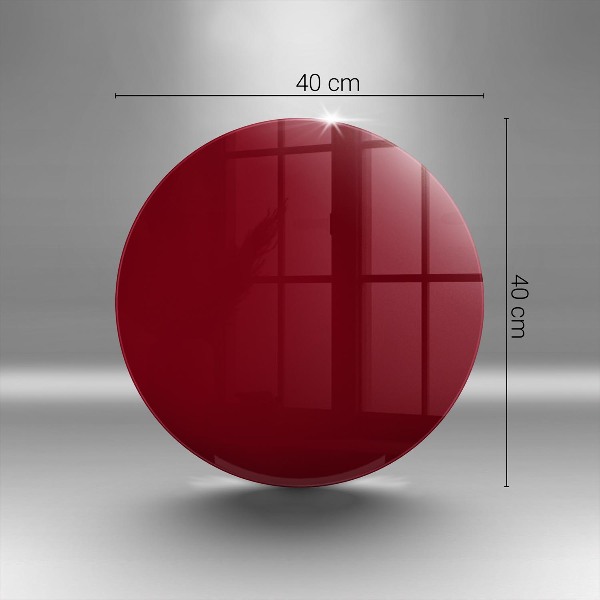 Glasplaat voor grafkaars Bordeauxrode kleur