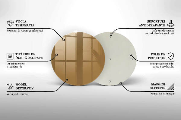 Glasplaat voor grafkaars Beige kleur