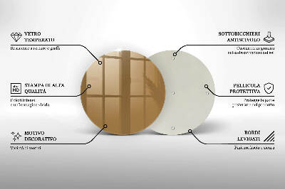 Glasplaat voor grafkaars Beige kleur