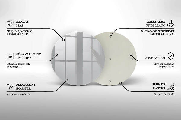 Glasplaat voor grafkaars Grijze kleur