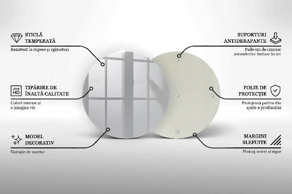 Glasplaat voor grafkaars Grijze kleur