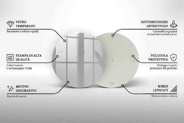 Glasplaat voor grafkaars Grijze kleur