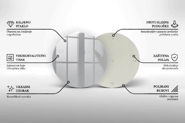 Glasplaat voor grafkaars Grijze kleur