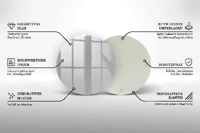 Glasplaat voor grafkaars Grijze kleur