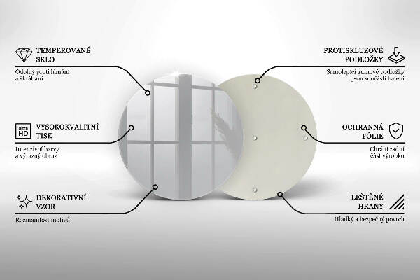 Glasplaat voor grafkaars Grijze kleur