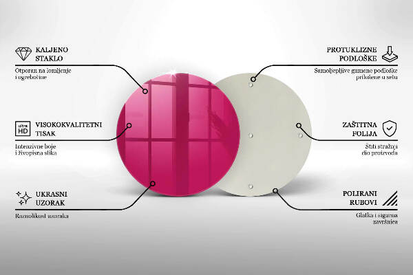 Grafkaars onderzetter Roze kleur