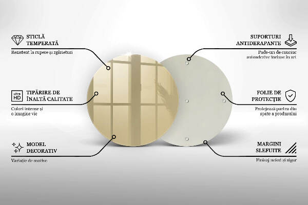 Glasplaat voor grafkaars Beige kleur