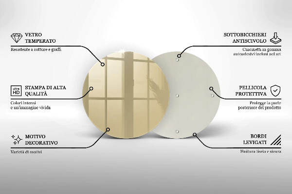 Glasplaat voor grafkaars Beige kleur