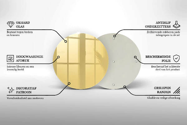Grafkaars onderzetter Gele kleur