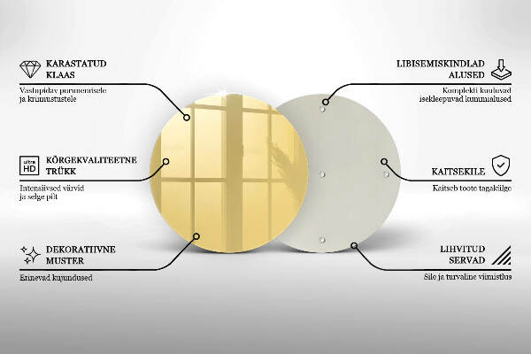 Grafkaars onderzetter Gele kleur