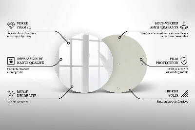 Glasplaat voor grafkaars Kleur wit