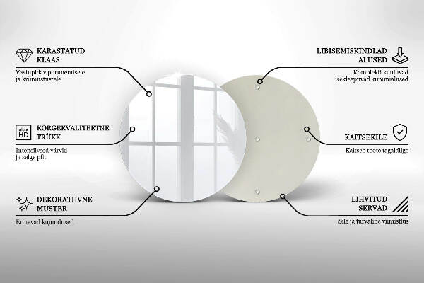 Glasplaat voor grafkaars Kleur wit