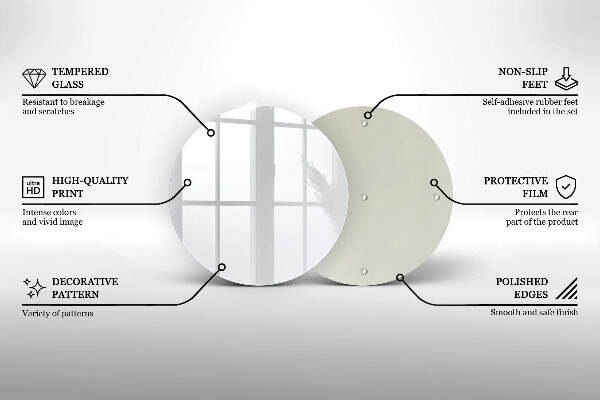 Glasplaat voor grafkaars Kleur wit