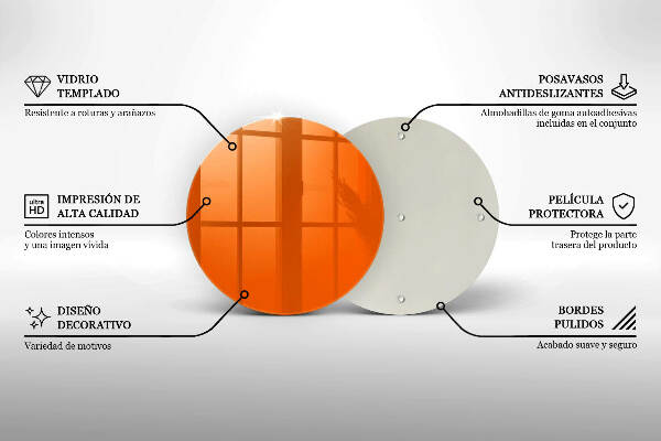 Grafkaars onderzetter Oranje kleur