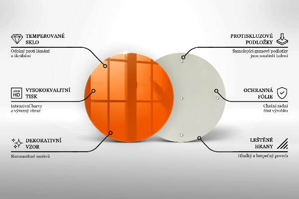 Grafkaars onderzetter Oranje kleur