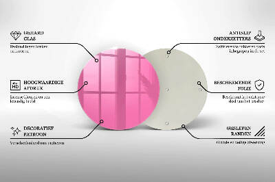 Glasplaat voor grafkaars Roze kleur