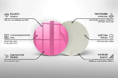 Glasplaat voor grafkaars Roze kleur