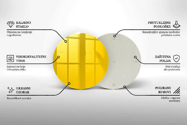 Grafkaars onderzetter Gele kleur