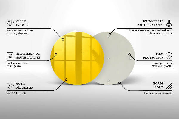 Grafkaars onderzetter Gele kleur