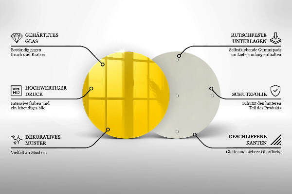 Grafkaars onderzetter Gele kleur