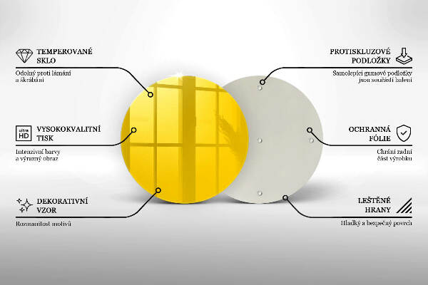 Grafkaars onderzetter Gele kleur