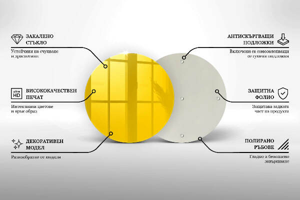 Grafkaars onderzetter Gele kleur