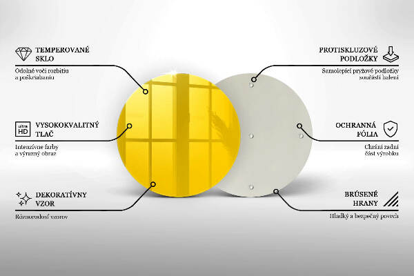 Grafkaars onderzetter Gele kleur